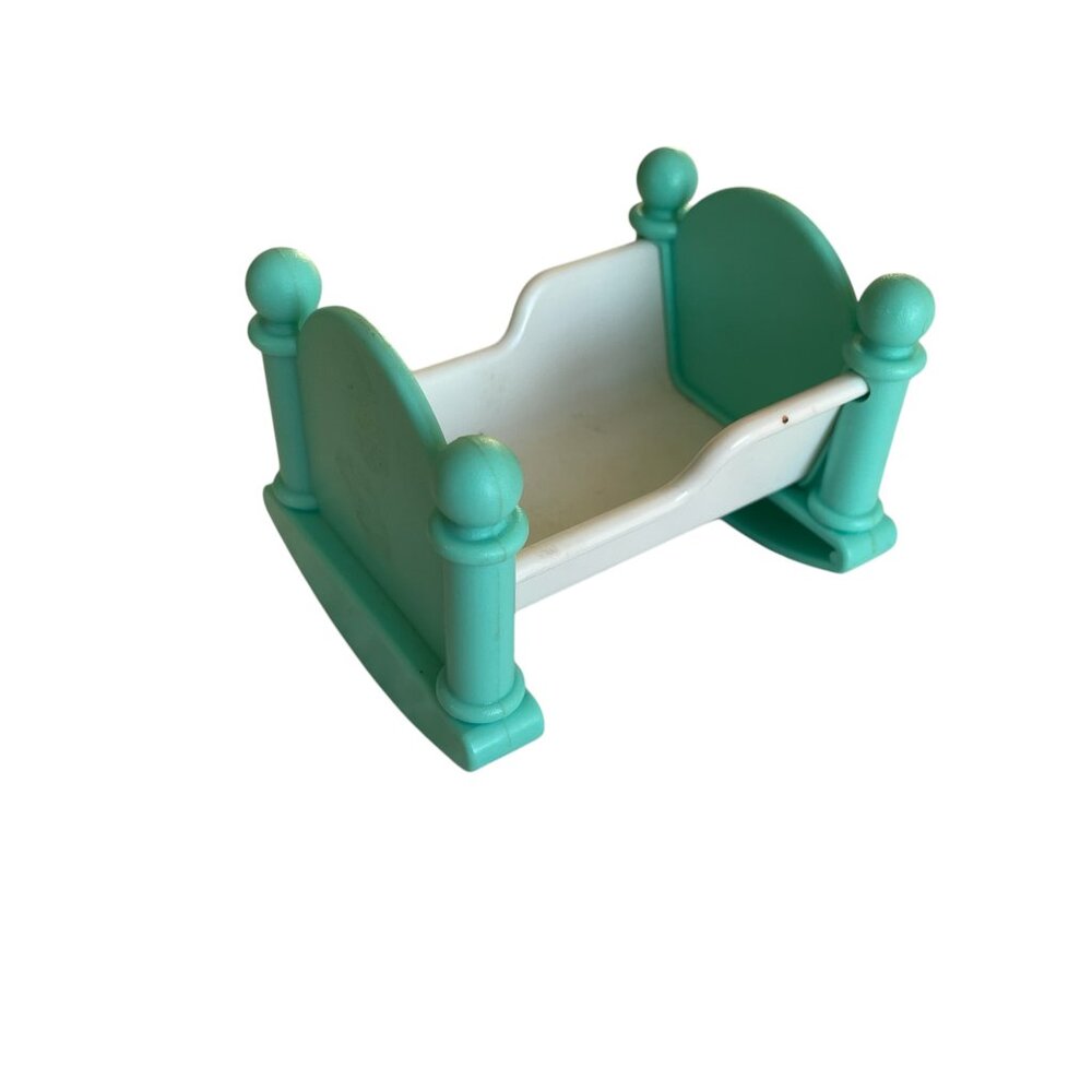 Vintage Little Tikes Grand Mansion Dollhouse Rocking Baby Cradle